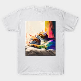 Colorful Cat Love T-Shirt